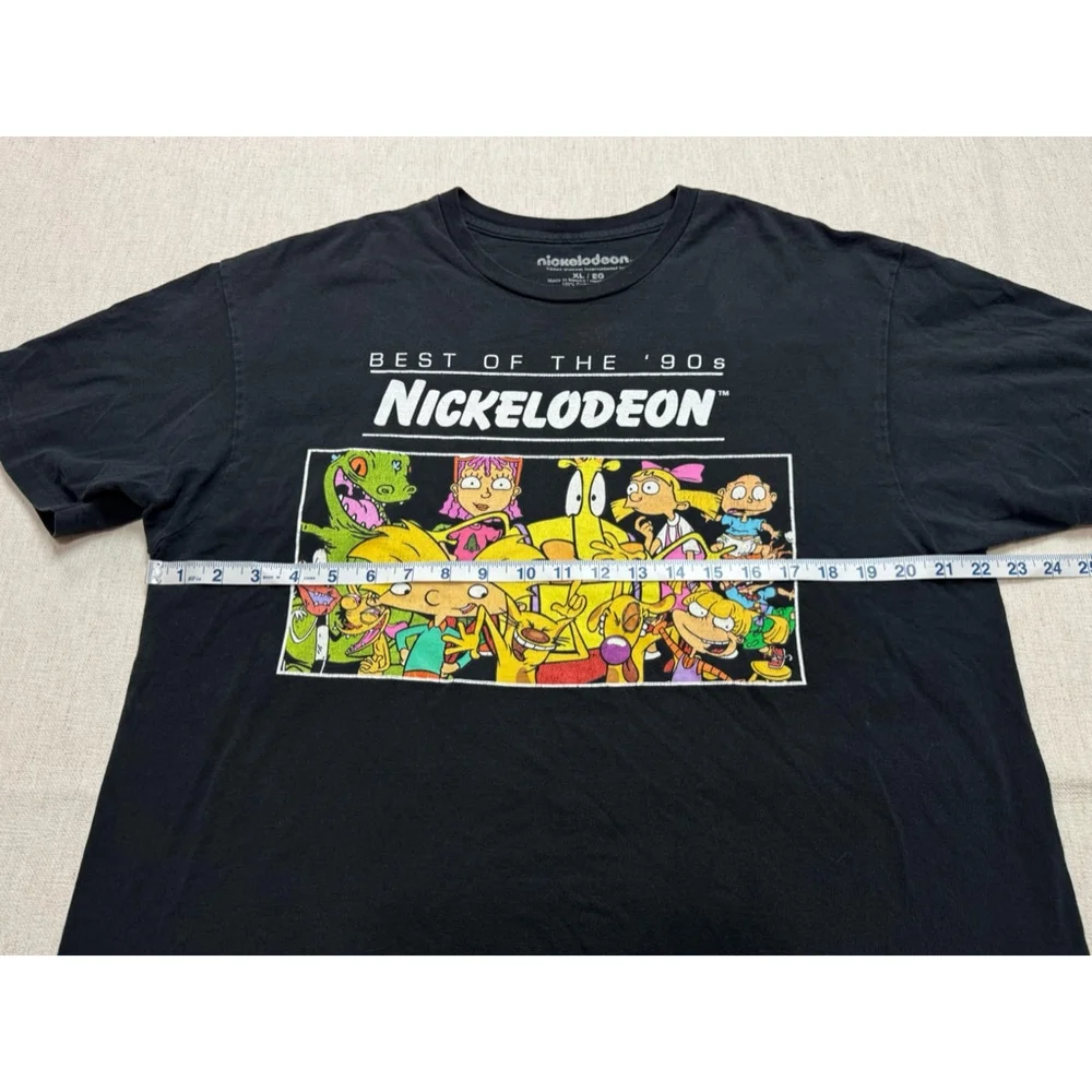 Nickelodeon Black Best of the 90’s Graphic Print T-Shirt Short Sleeve Y2K 90’s